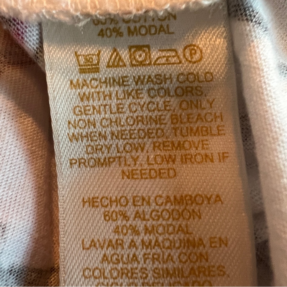 Kate Spade Dream A Little Dream Makeup Print Pajama Top Only Lightweight Flannel - Picture 7 of 8